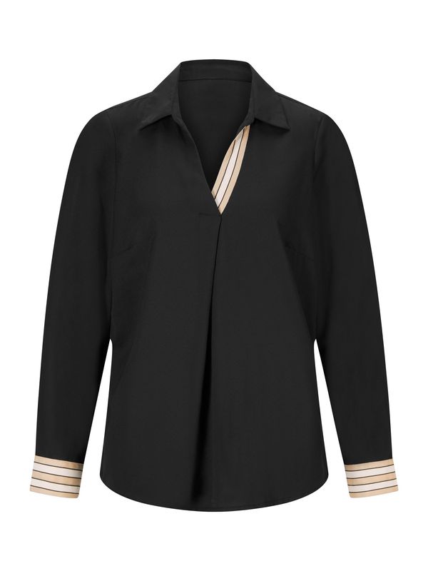 heine heine Bluza  bež / crna / bijela