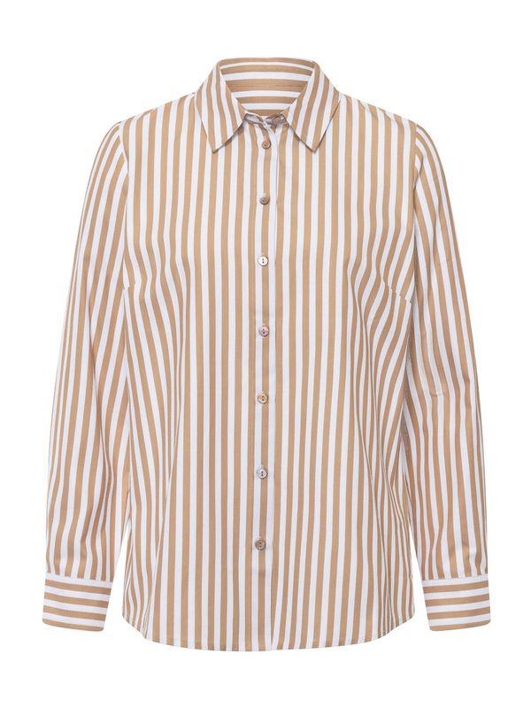 heine heine Bluza  boja devine dlake (camel) / bijela