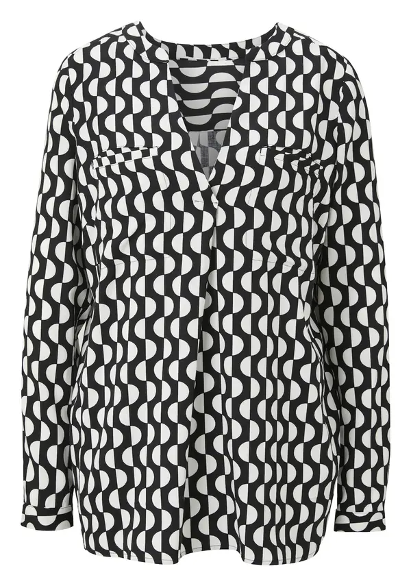 heine heine Bluza  crna / bijela