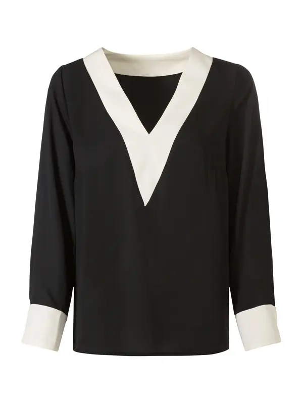 heine heine Bluza  crna / bijela