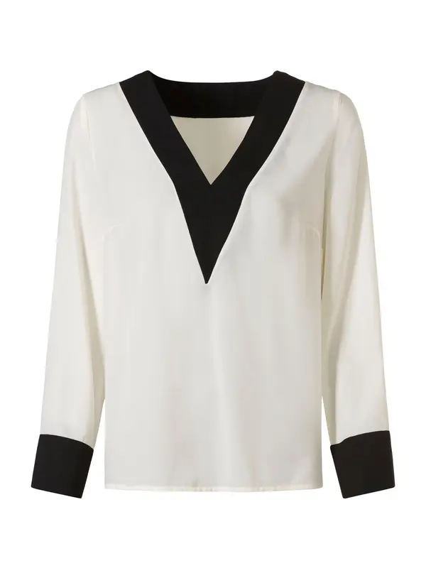 heine heine Bluza  ecru/prljavo bijela / crna