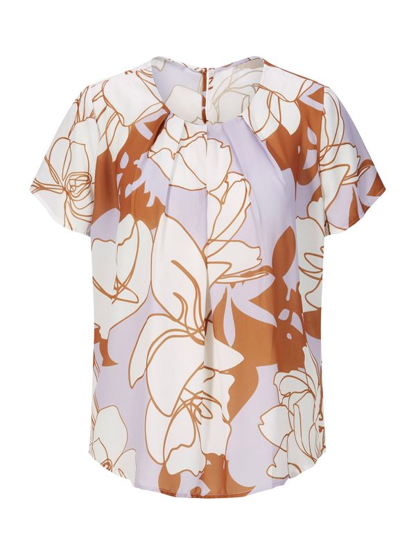 heine heine Bluza  ecru/prljavo bijela / smeđa / lila / bijela