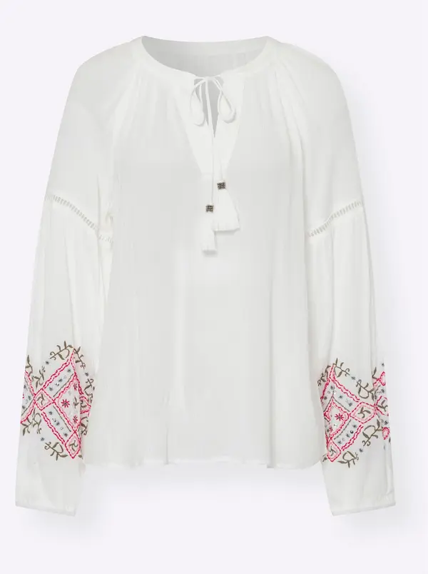 heine heine Bluza  ecru/prljavo bijela / svijetloplava / zelena / crvena