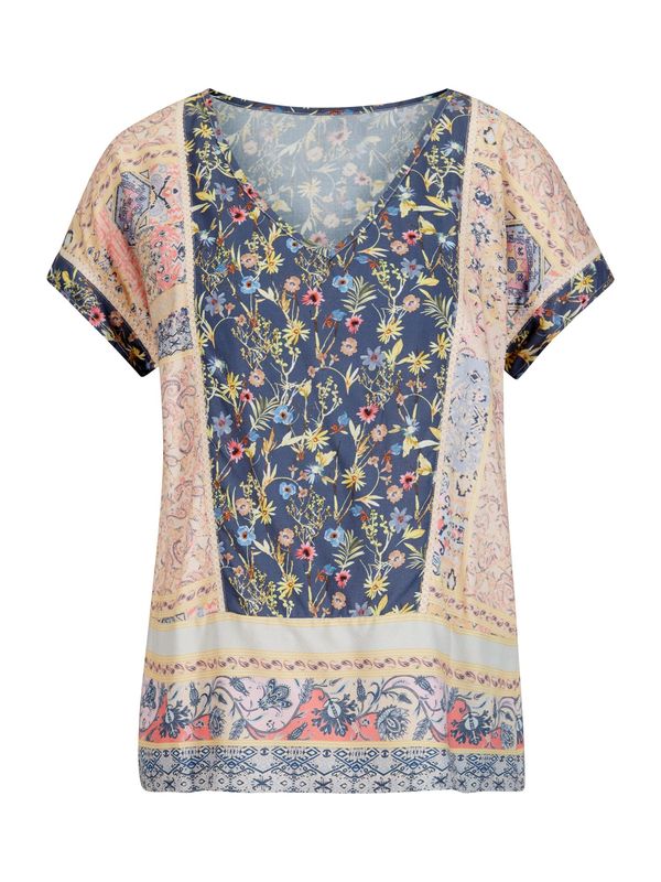 heine heine Bluza  mornarsko plava / opal / svijetložuta / breskva