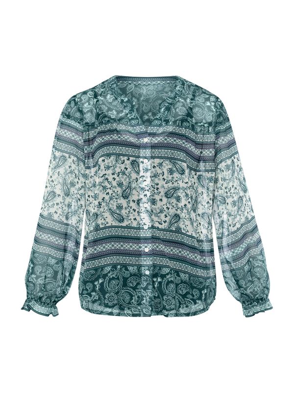 heine heine Bluza  morsko plava / petrol / bijela