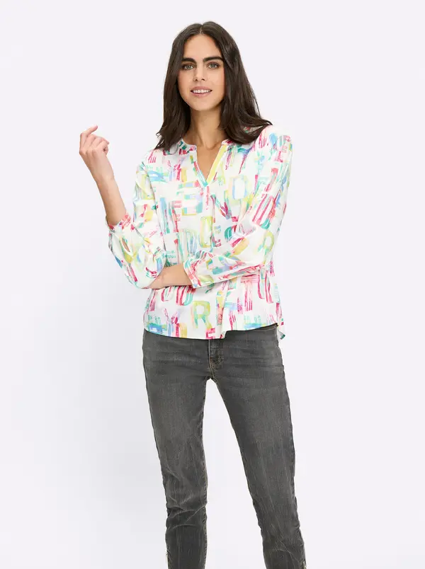 heine heine Bluza  plava / limeta zelena / roza / bijela