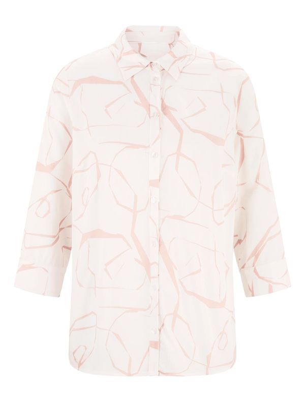 heine heine Bluza  roza / bijela