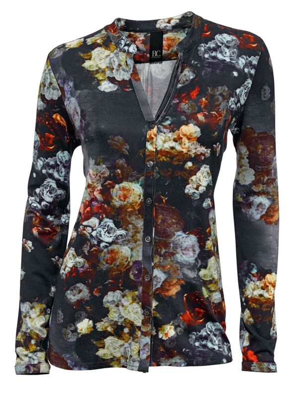 heine heine Bluza  svijetloplava / pastelno žuta / bazalt siva / crvena