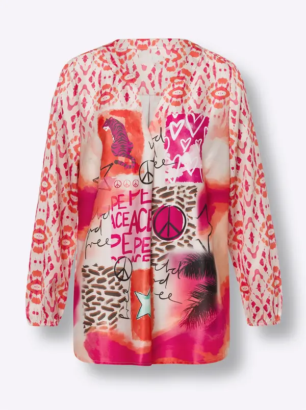 heine heine Bluza  zelena / marelica / roza / crvena