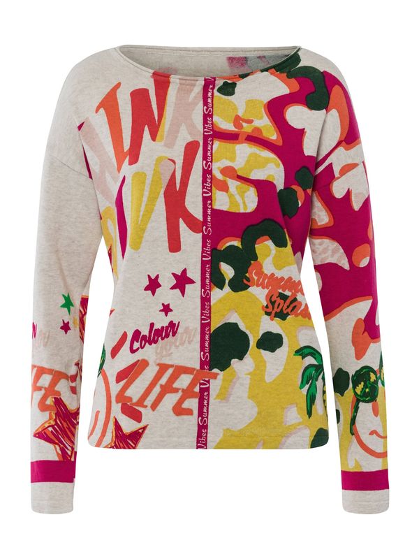 heine heine Bluza  žuta / siva / zelena / crvena