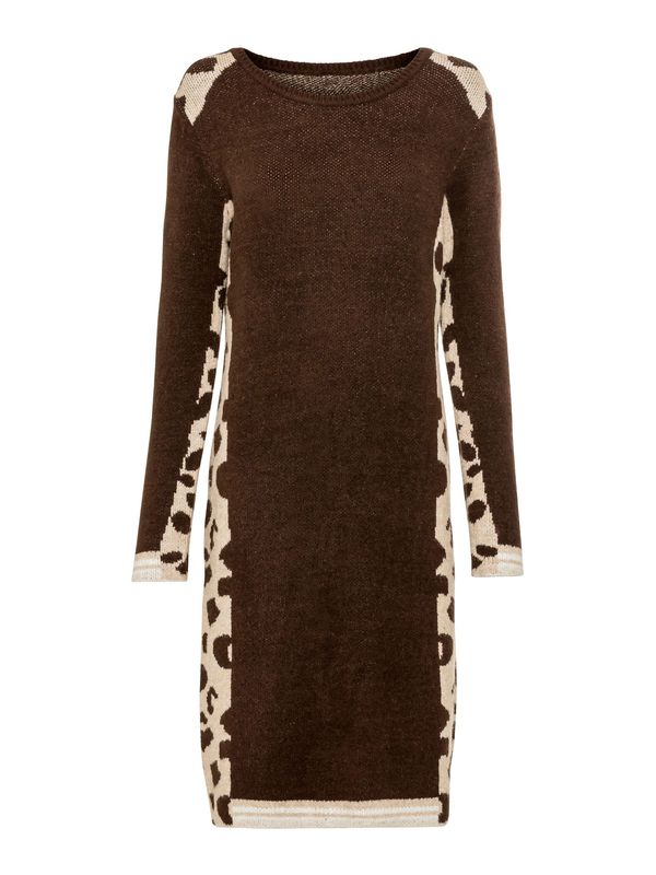 heine heine Haljina  bež / čokolada