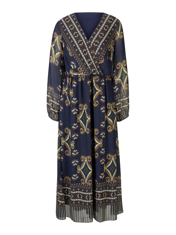 heine heine Haljina  bež / morsko plava / smeđa