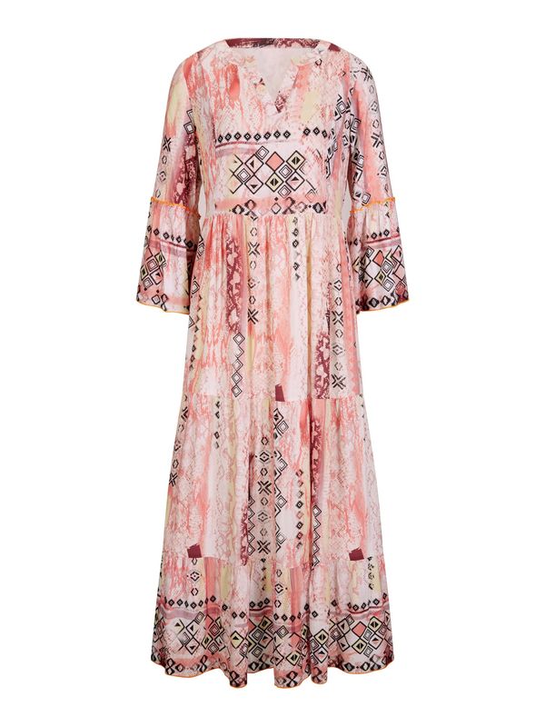 heine heine Haljina  ecru/prljavo bijela / roza / crna