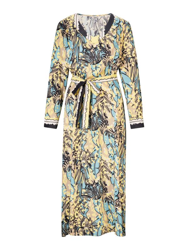 heine heine Haljina  tamno bež / tirkiz / pastelno žuta / crna