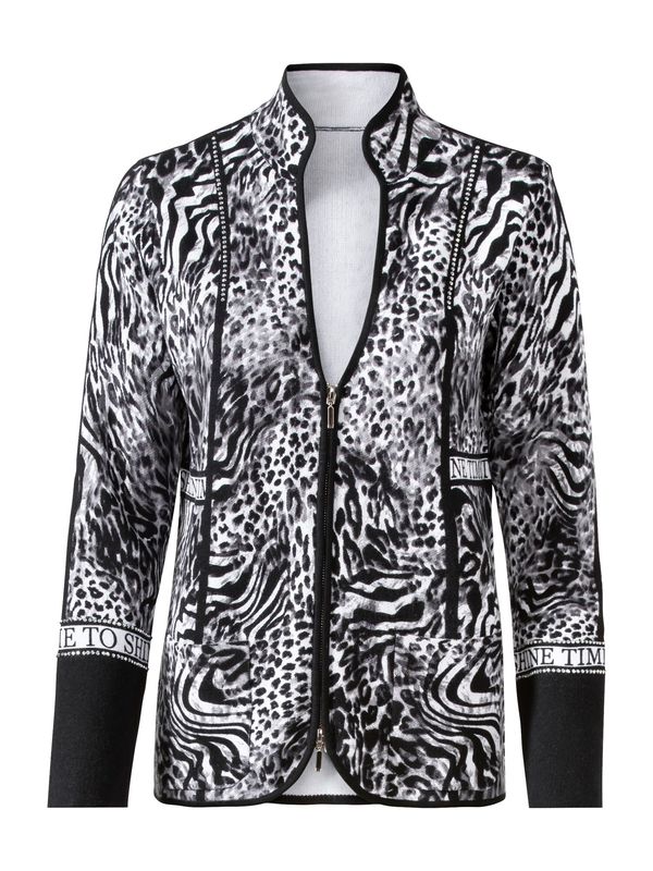 heine heine Kardigan  crna / prljavo bijela