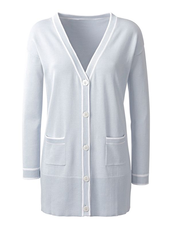 heine heine Kardigan  svijetloplava / bijela