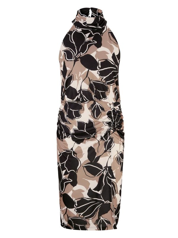 heine heine Koktel haljina  bež / crna / bijela