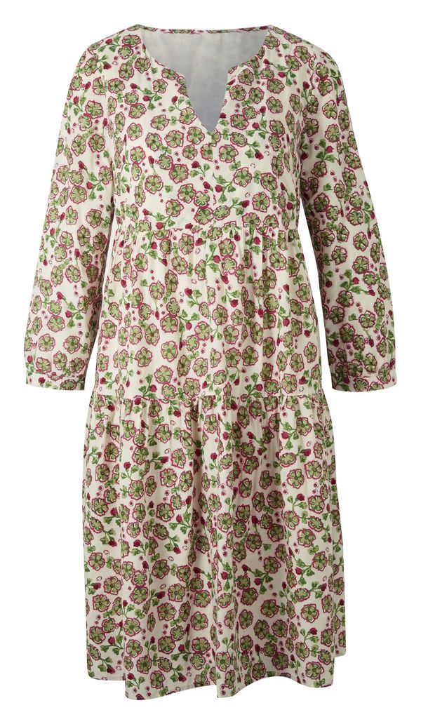 heine heine Košulja haljina  bež / zelena / crvena