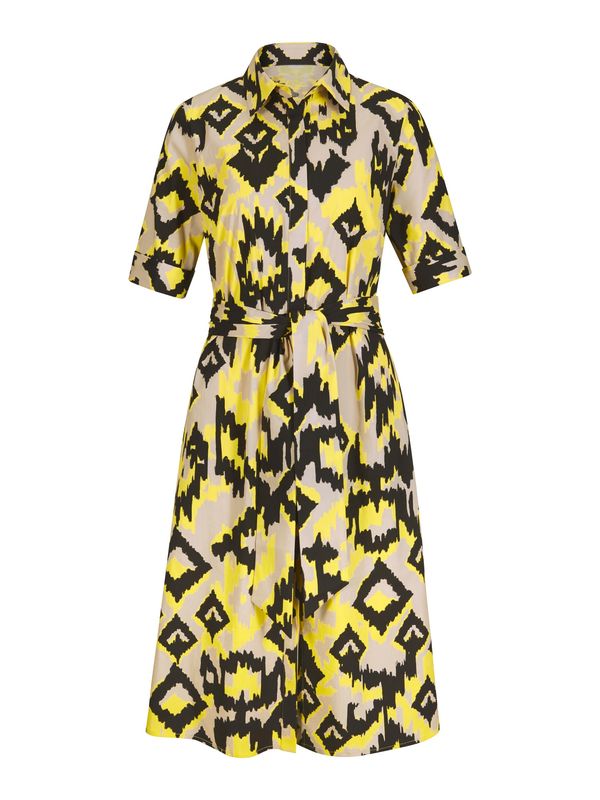 heine heine Košulja haljina  bež / žuta / crna