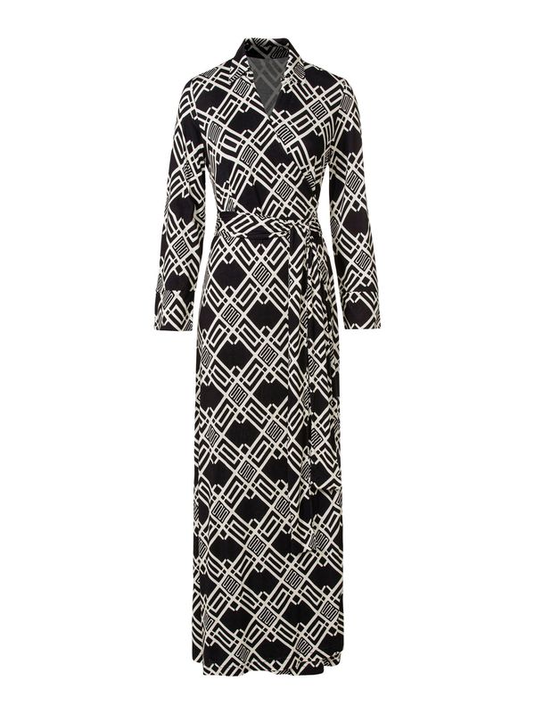 heine heine Košulja haljina  crna / bijela