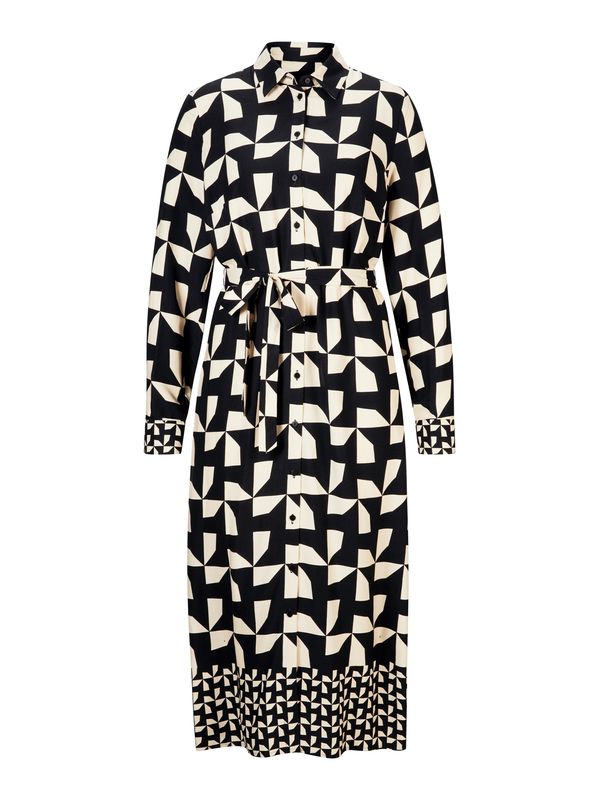 heine heine Košulja haljina  crna / bijela