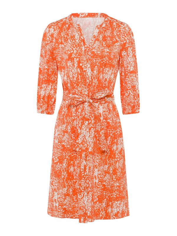 heine heine Košulja haljina  narančasta / bijela