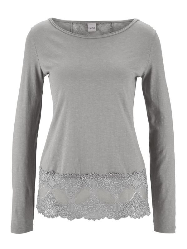 heine heine Majica  siva melange