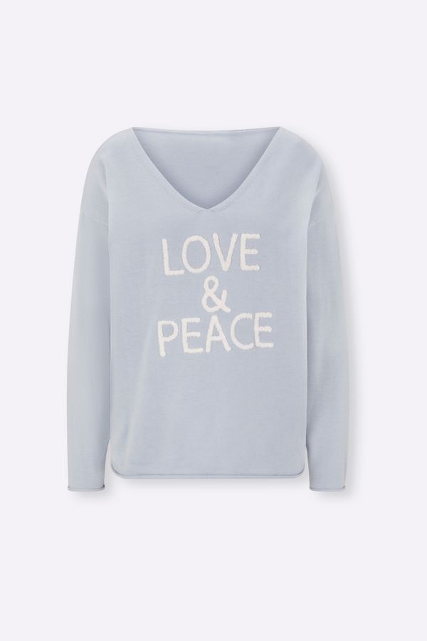 heine heine Pletena haljina  svijetloplava / bijela