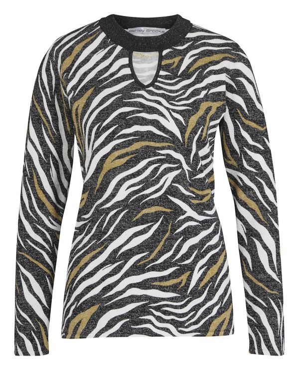 heine heine Pulover  bež / siva / bijela