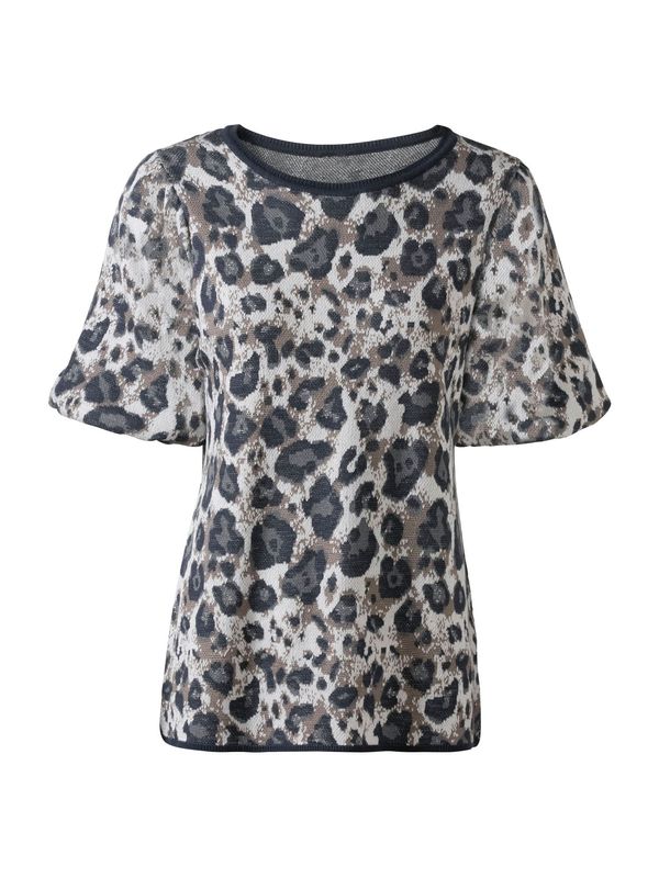 heine heine Pulover  bež / siva / bijela