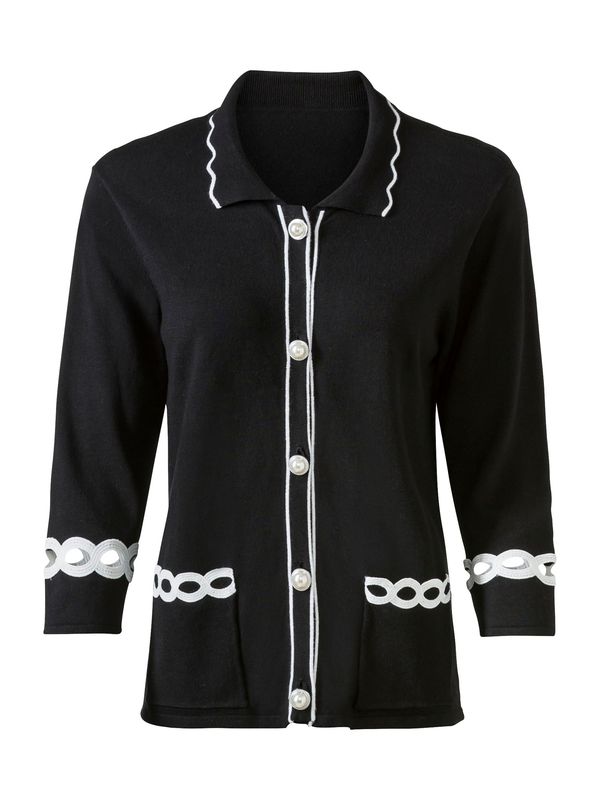 heine heine Pulover  crna / bijela