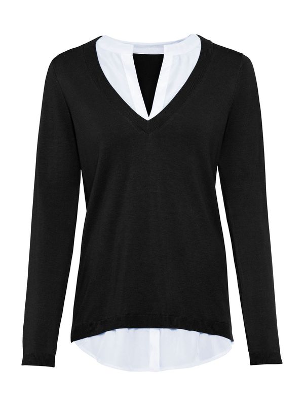 heine heine Pulover  crna / bijela