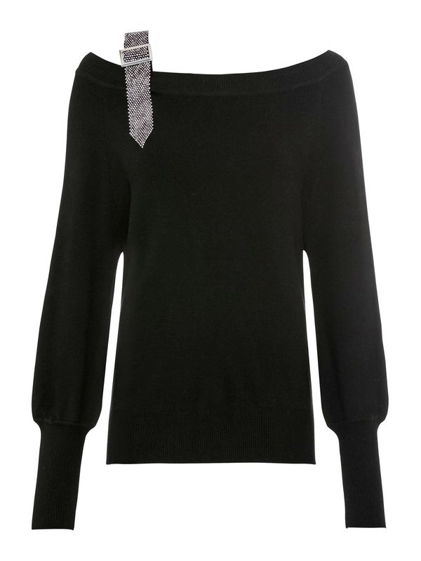 heine heine Pulover  crna / srebro