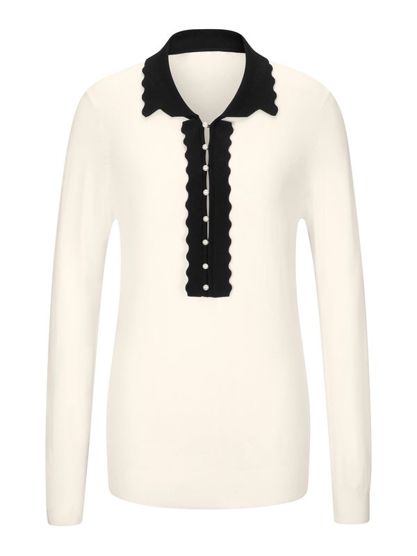 heine heine Pulover  ecru/prljavo bijela / crna