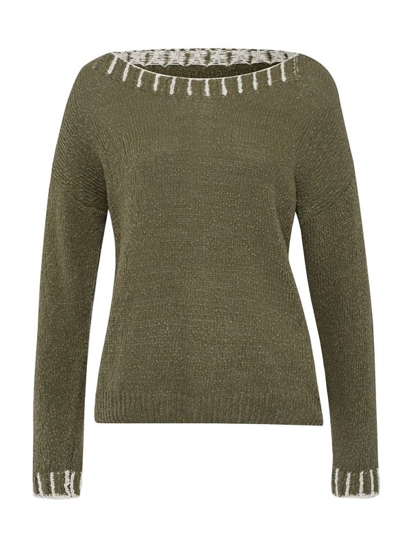 heine heine Pulover  kaki / bijela