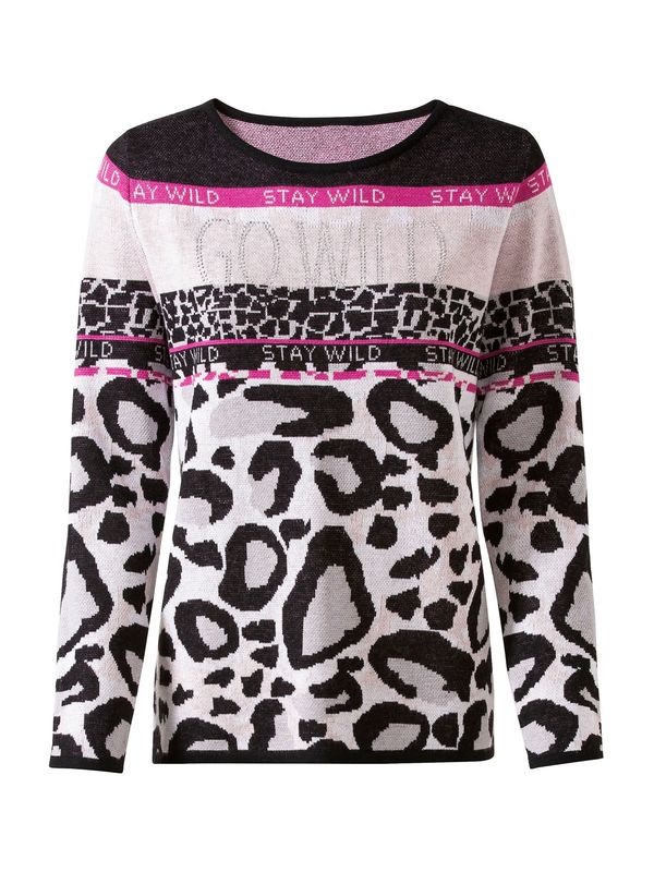 heine heine Pulover  ljubičasta / pastelno roza / crna