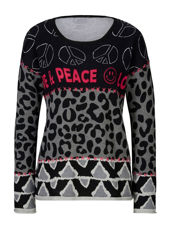 heine heine Pulover  siva / roza / crna