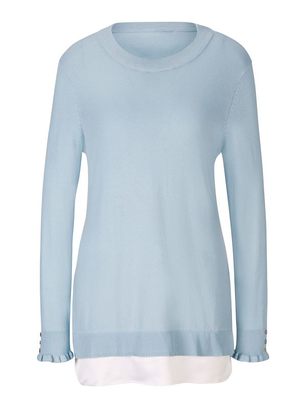 heine heine Pulover  svijetloplava / bijela