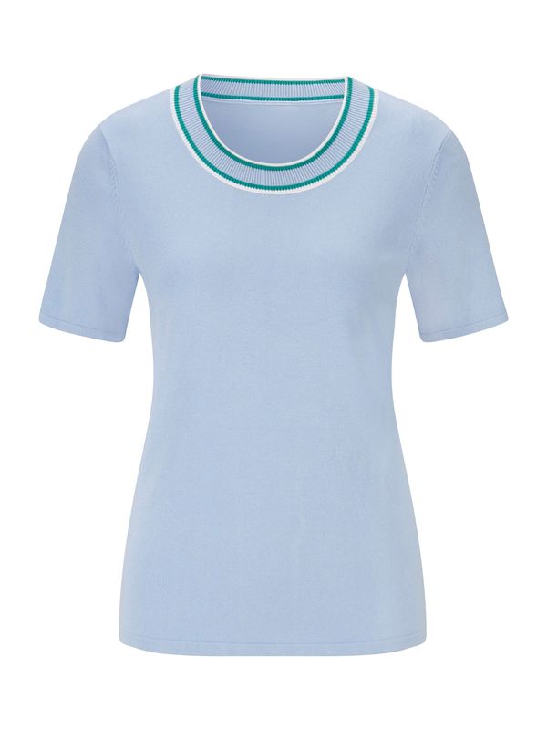 heine heine Pulover  svijetloplava / smaragdno zelena / prljavo bijela