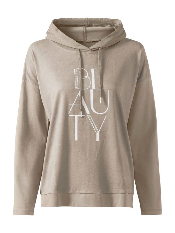 heine heine Sweater majica  bež / bijela