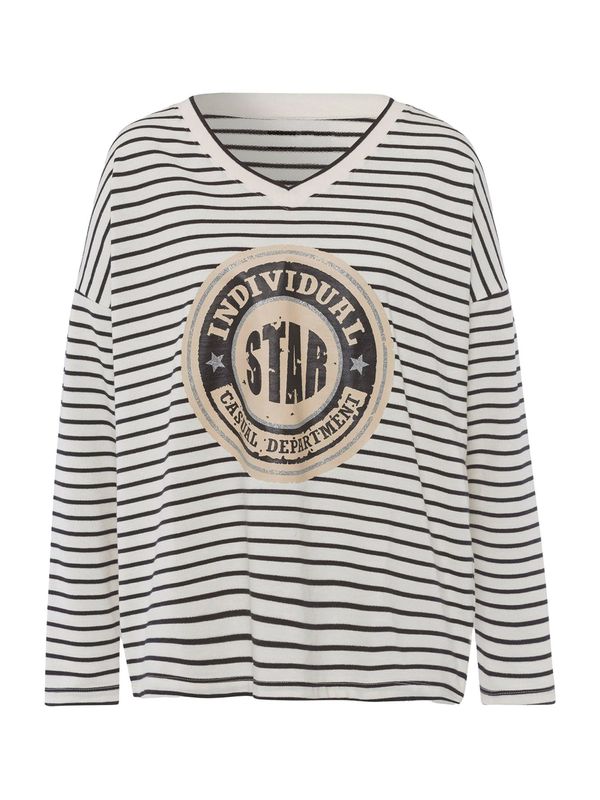 heine heine Sweater majica  bež / boja pijeska / crna