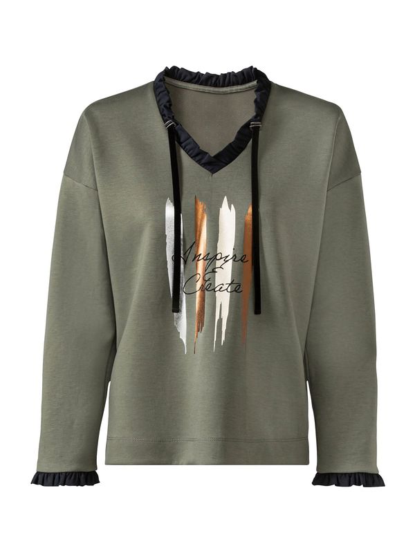 heine heine Sweater majica  bež / kaki / crna