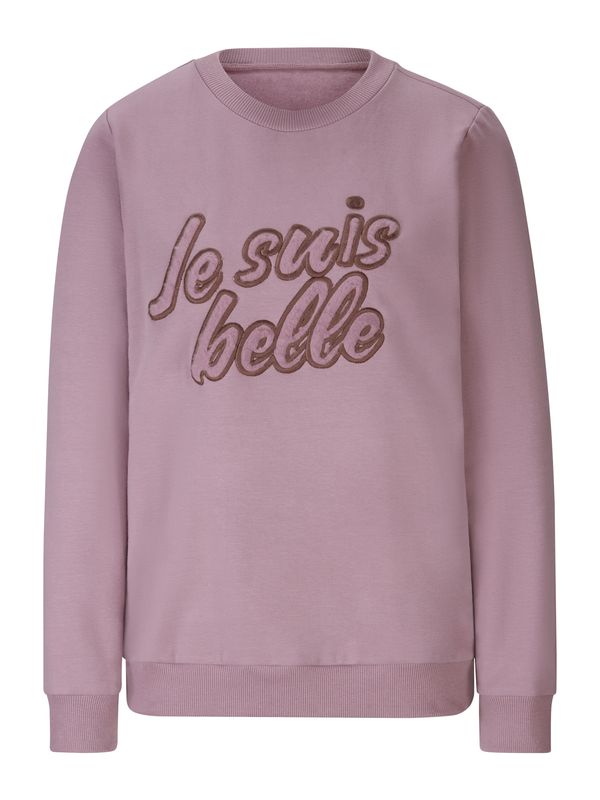 heine heine Sweater majica  smeđa / rosé / prljavo roza