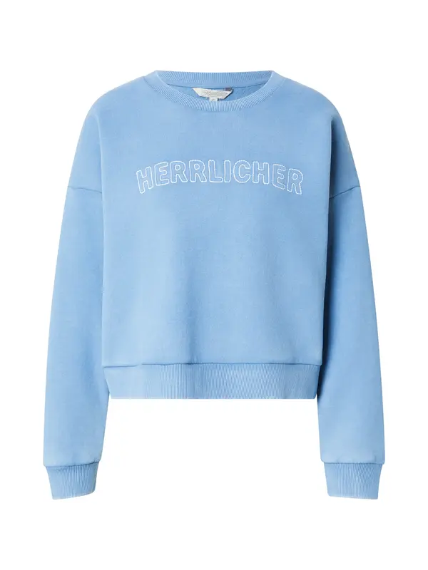 Herrlicher Herrlicher Sweater majica 'Christy'  svijetloplava / bijela