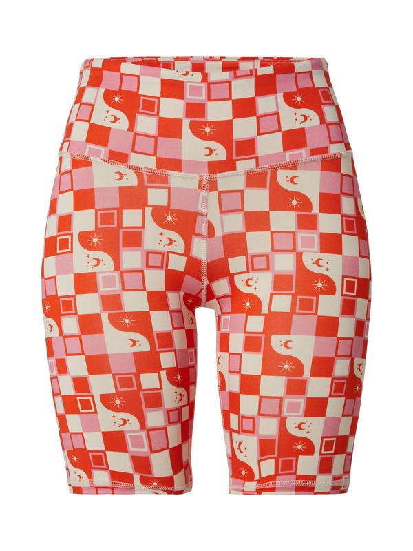 Hey Honey Hey Honey Sportske hlače 'DAYANDNIGHT'  bež / roza / narančasto crvena