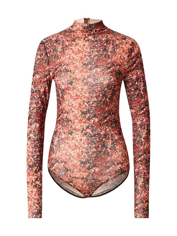 Hofmann Copenhagen Hofmann Copenhagen Bodi majica 'ARIEL'  marelica / hrđavo crvena / crna / prljavo bijela