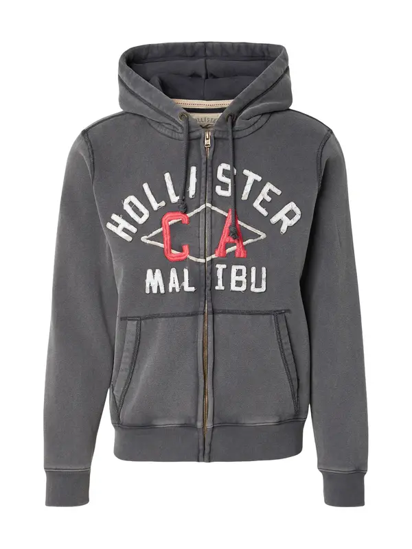 HOLLISTER HOLLISTER Gornji dio trenirke  crvena / crna / bijela