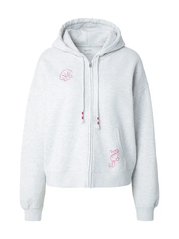 HOLLISTER HOLLISTER Gornji dio trenirke 'IBIZA SUNRISE'  svijetlosiva / magenta / svijetloroza