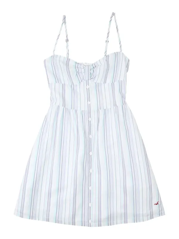 HOLLISTER HOLLISTER Haljina  svijetloplava / tamno plava / bijela