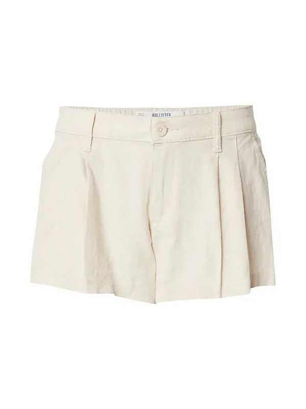 HOLLISTER HOLLISTER Hlače s naborima 'LIVVY'  bež siva